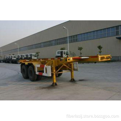 Skeletal Steel 20 feet Tank Container Trailer Chassis 2 Axl